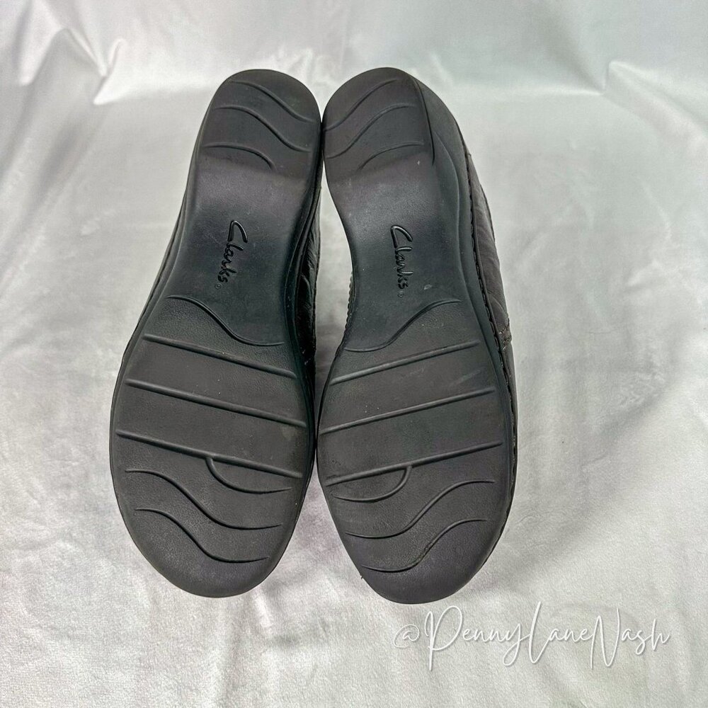 Clarks Collection Leather Soft Cushion Slip On Loafer  Clogs - Picture 10 of 10